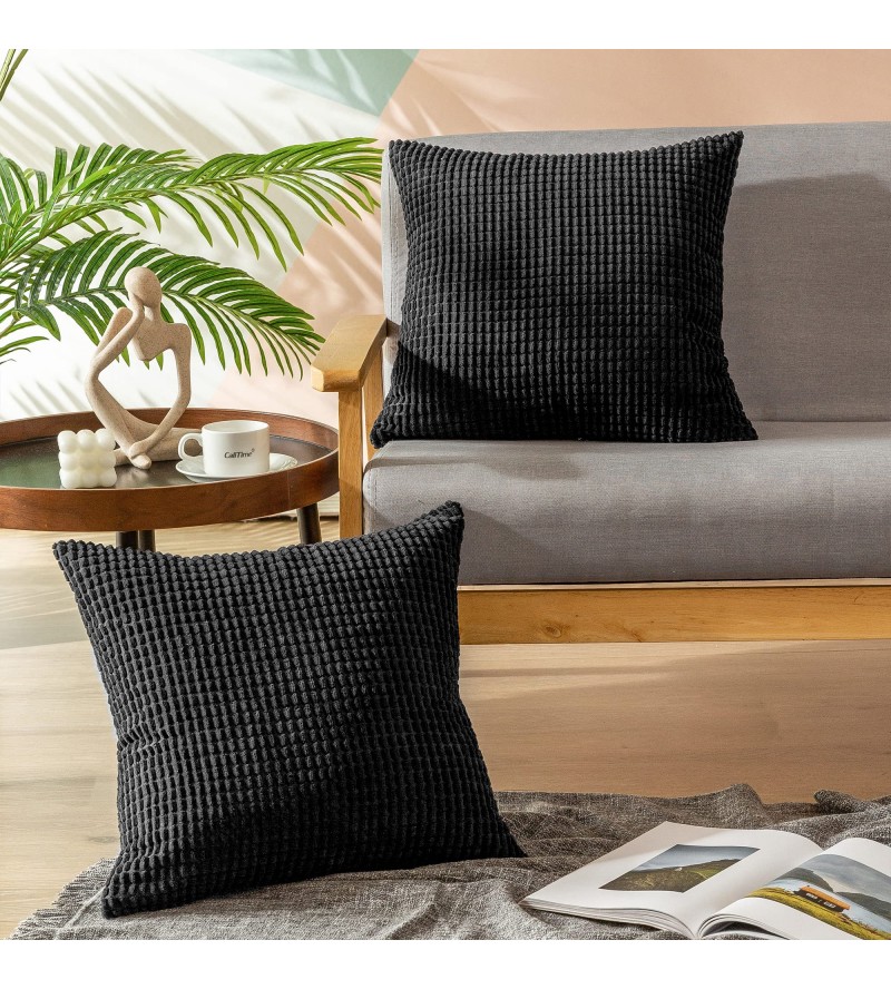 Dark Grey Waffle Pillowcase