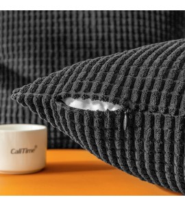 Dark Grey Waffle Pillowcase