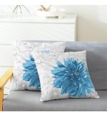 Blue floral pillowcase