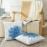 Blue floral pillowcase