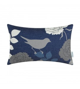Bird and flower painting pillowcase
