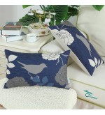 Bird and flower painting pillowcase