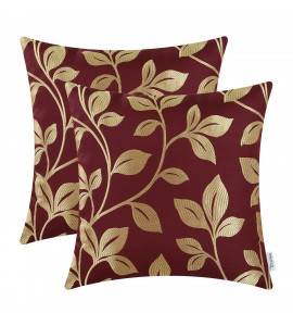 Burgundy Jacquard Pillowcase