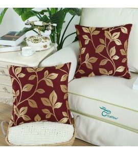 Burgundy Jacquard Pillowcase