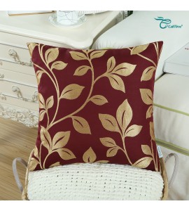 Burgundy Jacquard Pillowcase