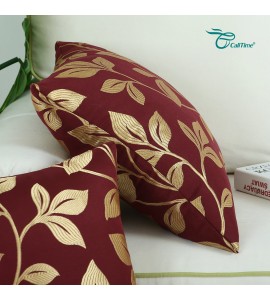 Burgundy Jacquard Pillowcase