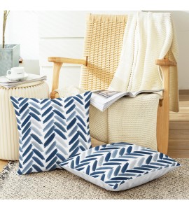Blues Brushstroke Throw Pillowcase
