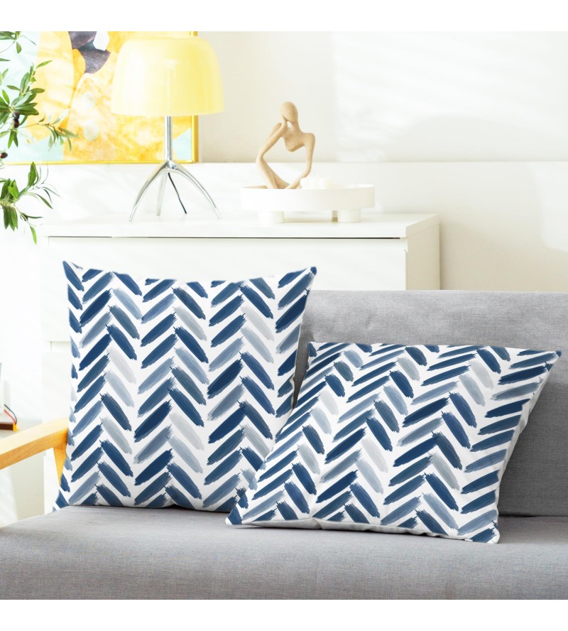 Blues Brushstroke Throw Pillowcase