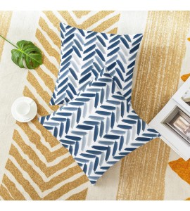 Blues Brushstroke Throw Pillowcase