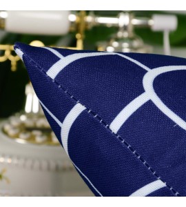 Navy blue floral pillowcase