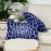 Navy blue floral pillowcase