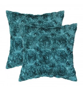 Peacock Blue Rose Pillowcase