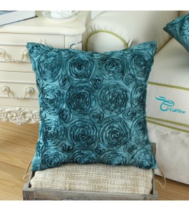 Peacock Blue Rose Pillowcase