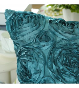 Peacock Blue Rose Pillowcase