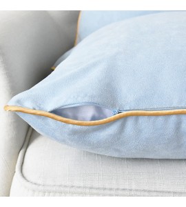 Light blue gold edge pillowcase