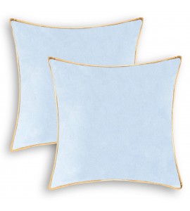 Light blue gold edge pillowcase