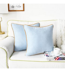 Light blue gold edge pillowcase