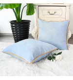 Light blue gold edge pillowcase