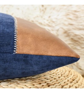 Contrast color stitching pillow