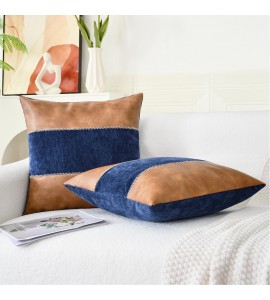 Contrast color stitching pillow