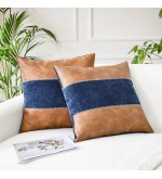 Contrast color stitching pillow
