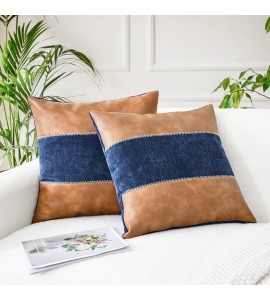 Contrast color stitching pillow