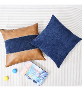 Contrast color stitching pillow