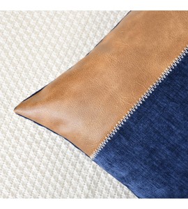 Contrast color stitching pillow
