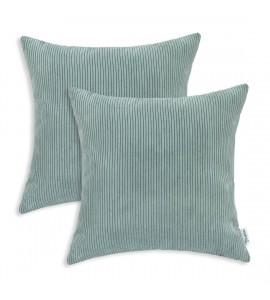 Light blue corduroy pillowcase