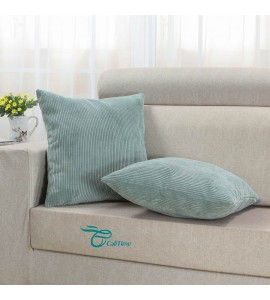 Light blue corduroy pillowcase