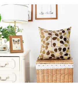 Autumn Leaf Vine Jacquard Pillowcase