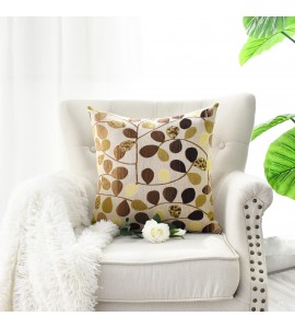 Autumn Leaf Vine Jacquard Pillowcase