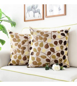 Autumn Leaf Vine Jacquard Pillowcase