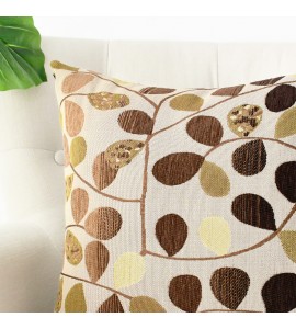 Autumn Leaf Vine Jacquard Pillowcase