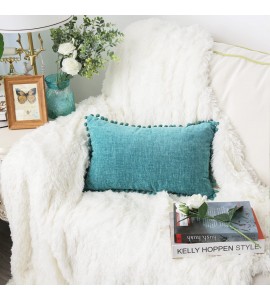 ins wind fur ball edge pillow