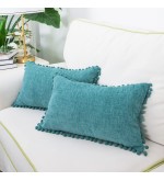 ins wind fur ball edge pillow