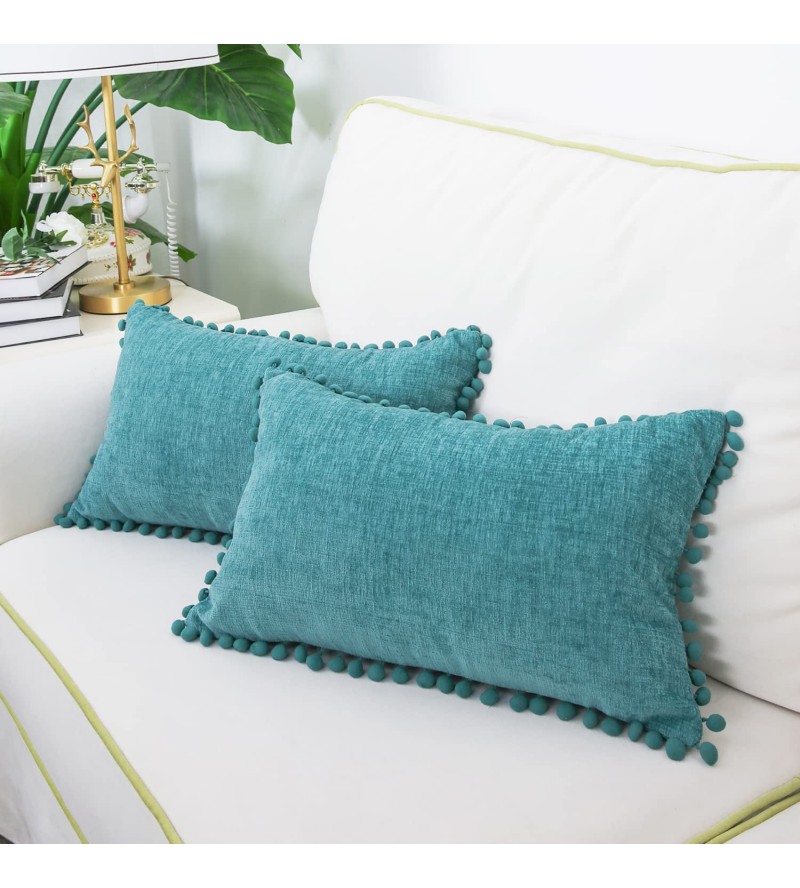 ins wind fur ball edge pillow