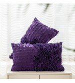 Purple 3D Flower Cluster Pillowcase